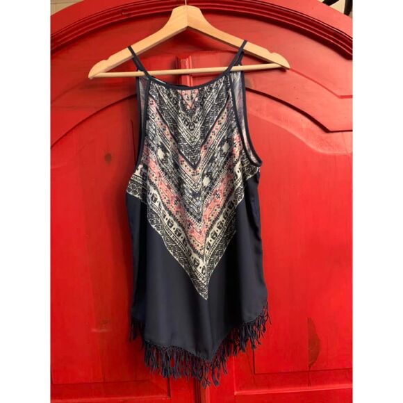 NWOT Maurice's Size Medium Boho Fringe Tank Top Cool Summer Shirt Never Worn - Picture 2 of 2